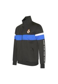 Dres piłkarski dziecięcy Real Madrid 24/25. Kolor: czarny. Materiał: dresówka. Styl: młodzieżowy, sportowy #2