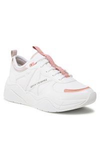 Sneakersy Armani Exchange XDX039 XV311 K643 White/Rose. Kolor: biały. Materiał: materiał