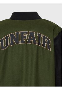 Unfair Athletics Kurtka bomber Two Side Collage UNFR23-041 Zielony Comfortable Fit. Kolor: zielony. Materiał: wełna