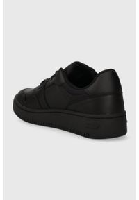 Tommy Jeans sneakersy skórzane TJW RETRO BASKET ESS kolor czarny EN0EN02434. Nosek buta: okrągły. Kolor: czarny. Materiał: skóra #3