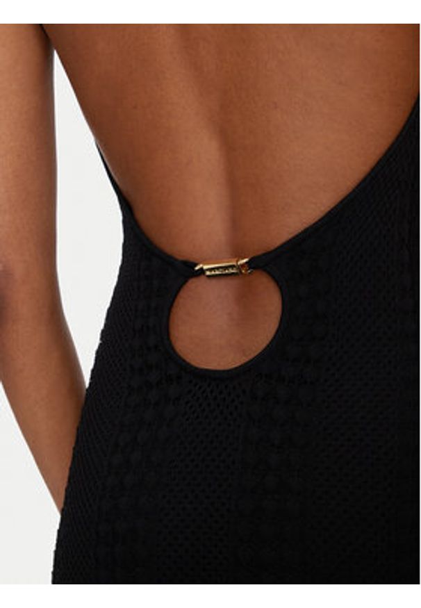 Marciano Guess Sukienka dzianinowa 5GGK44 5869Z Czarny Regular Fit. Kolor: czarny. Materiał: wiskoza, syntetyk