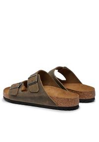 Birkenstock Klapki Arizona 1027022 Khaki. Kolor: brązowy. Materiał: skóra #3