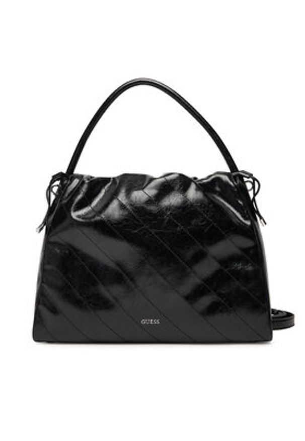 Guess Torebka Amys HWMY96 59220 Czarny. Kolor: czarny. Materiał: skórzane