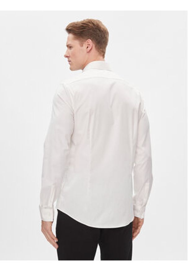 Calvin Klein Koszula K10K112301 Biały Slim Fit. Kolor: biały. Materiał: bawełna