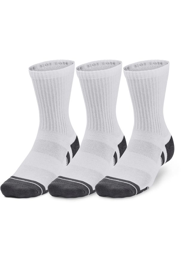 SKARPETY Under Armour Performance Cotton 3P, Dla obu płci. Kolor: szary, biały, wielokolorowy. Materiał: materiał, bawełna. Sport: turystyka piesza