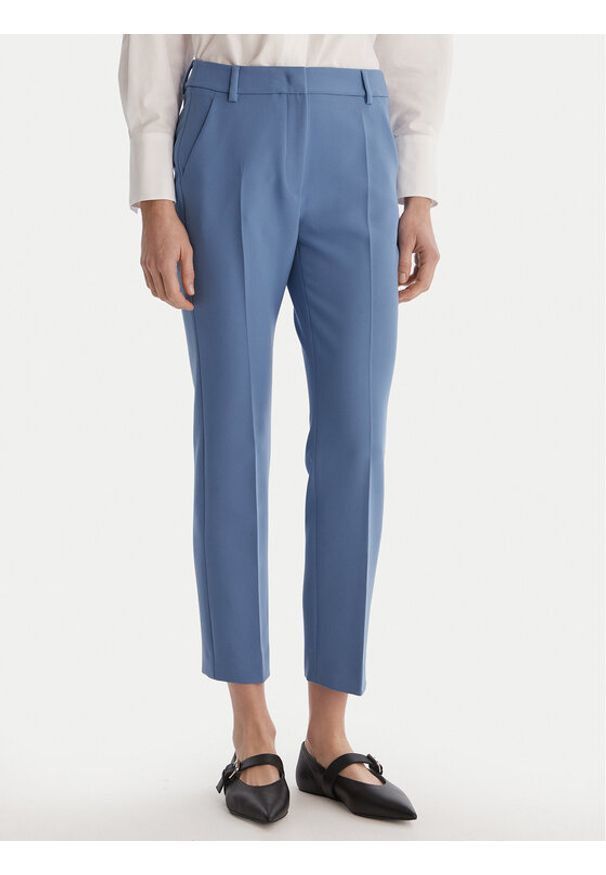 Weekend Max Mara Spodnie materiałowe Rana 2615131021 Błękitny Slim Fit. Kolor: niebieski. Materiał: syntetyk