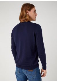 Wrangler - WRANGLER CREWNECK KNIT MĘSKI SWETER ELEGANCKI CIEPŁY LOGO NAVY 112343109. Styl: elegancki #5