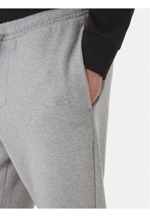 BOSS Spodnie dresowe Hadiko 50555505 Szary Regular Fit. Kolor: szary. Materiał: bawełna