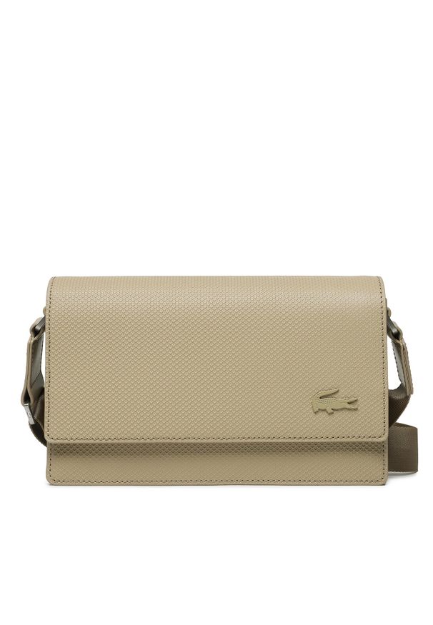 Torebka Lacoste NU4118CEL32 Lion. Kolor: beżowy. Materiał: skórzane