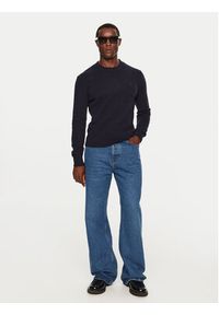 AMI PARIS - AMI Paris Sweter HKS057.005 Granatowy Regular Fit. Kolor: niebieski. Materiał: kaszmir