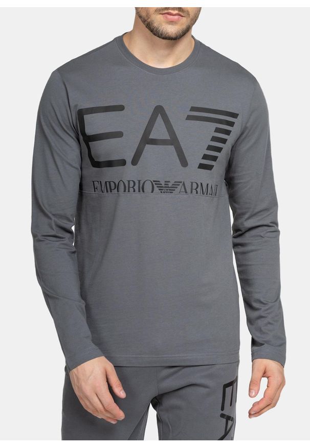Longsleeve męski EA7 Emporio Armani (6KPT30 PJ6EZ 1977). Kolor: szary. Długość rękawa: długi rękaw. Styl: sportowy