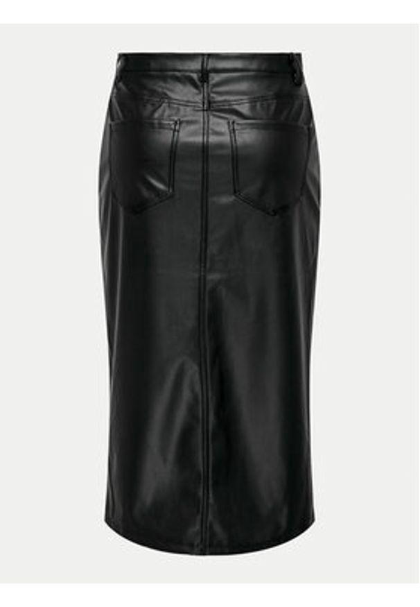 only - ONLY Spódnica z imitacji skóry Kiri 15324778 Czarny Regular Fit. Kolor: czarny. Materiał: skóra