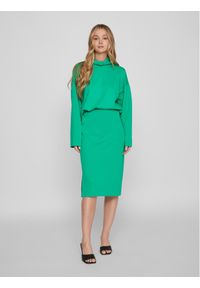 Vila Spódnica midi 14088386 Zielony Relaxed Fit. Kolor: zielony. Materiał: syntetyk, wiskoza