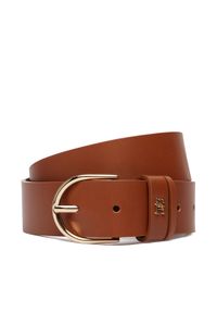 TOMMY HILFIGER - Tommy Hilfiger Pasek Damski Essential Effortless 3.5 AW0AW17757 Brązowy. Kolor: brązowy. Materiał: skóra #1