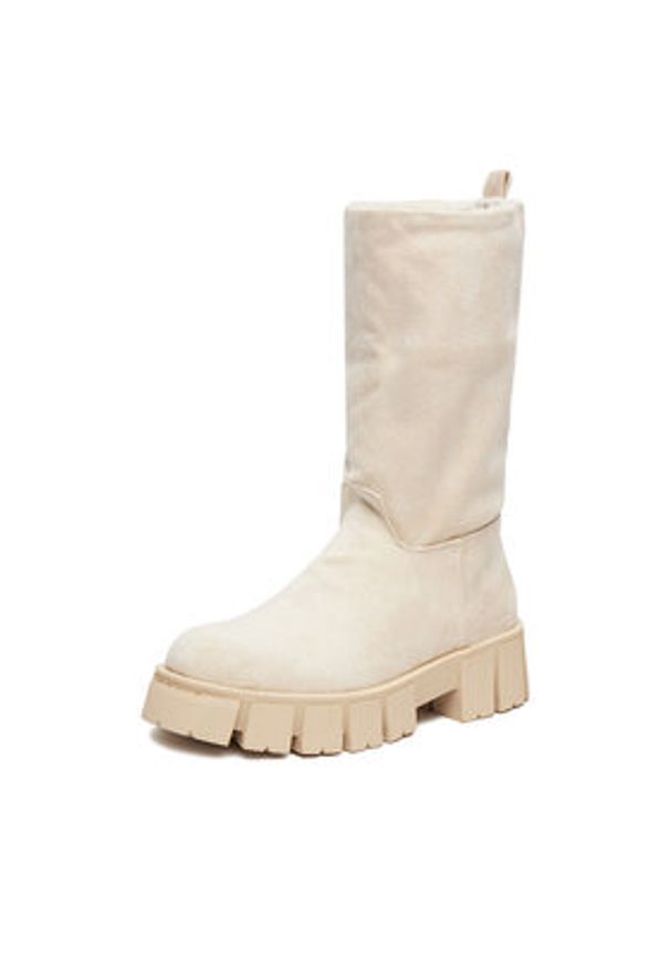 DeeZee Botki 9019Y-1 Beżowy. Kolor: beżowy. Materiał: materiał