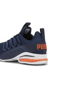 Puma - Młodzieżowe buty Axelion Mesh PUMA Club Navy Flame Flicker White Blue Orange. Kolor: wielokolorowy, biały, niebieski, pomarańczowy, żółty. Materiał: mesh