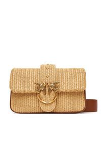 Pinko - PINKO Torebka Love One Mini Slouchy Fl PE 25 PLTT 104340 A2CF Beżowy. Kolor: beżowy #5