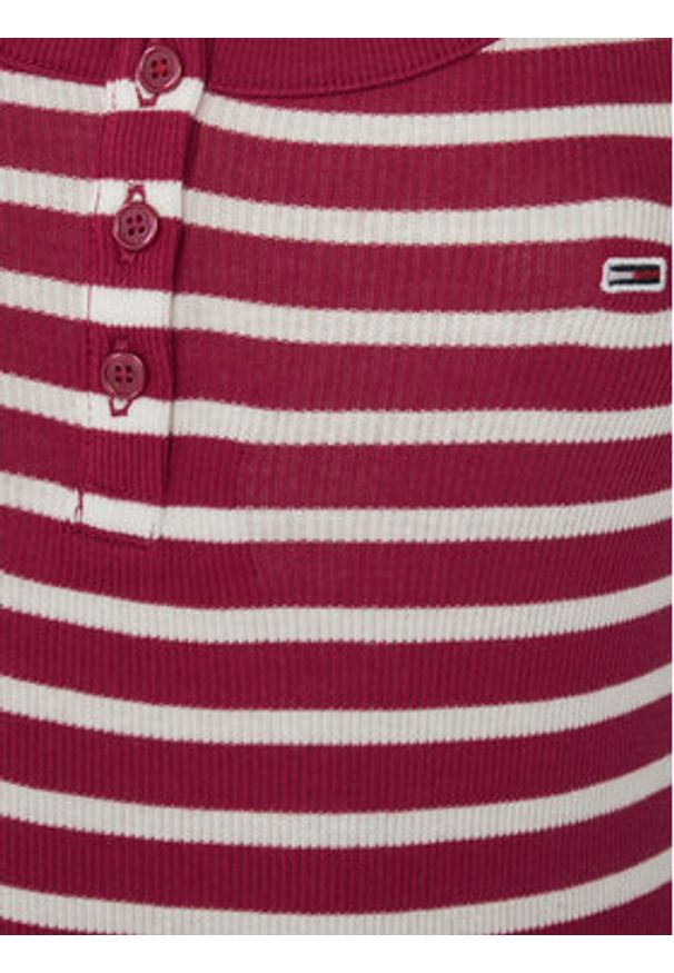 Tommy Jeans Sukienka codzienna Essential DW0DW19447 Czerwony Slim Fit. Okazja: na co dzień. Kolor: czerwony. Materiał: bawełna. Typ sukienki: proste. Styl: casual