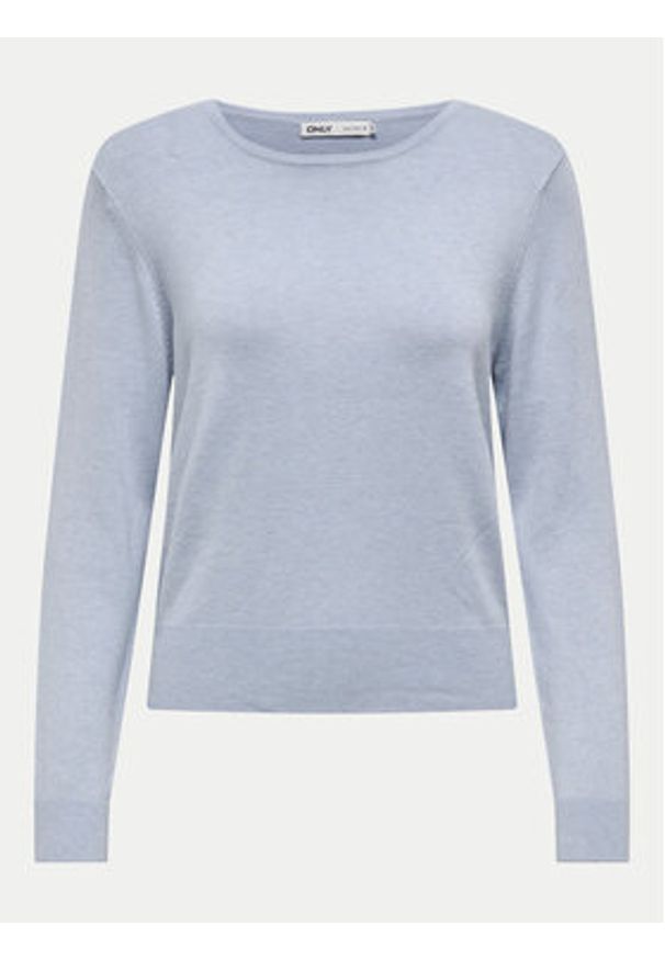 only - ONLY Sweter Venice 15333989 Błękitny Regular Fit. Kolor: niebieski. Materiał: wiskoza