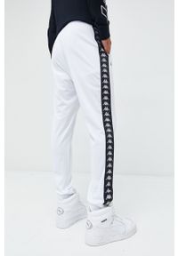 Kappa spodnie dresowe męskie kolor biały z aplikacją. Kolor: biały. Materiał: dresówka. Wzór: aplikacja #4
