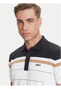 BOSS Polo Paule 50544477 Biały Slim Fit. Typ kołnierza: polo. Kolor: biały. Materiał: bawełna #5