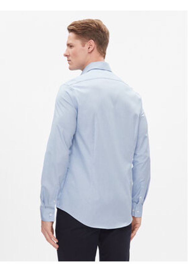 Calvin Klein Koszula K10K112305 Błękitny Slim Fit. Kolor: niebieski. Materiał: bawełna