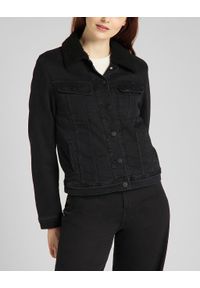 Lee - LEE SHERPA RIDER DAMSKA KURTKA JEANSOWA BLACK PARKER L54VOKSS 112140288. Materiał: jeans #5