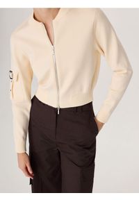 Reserved - Sweter z wiskozą - kremowy. Kolor: kremowy. Materiał: wiskoza