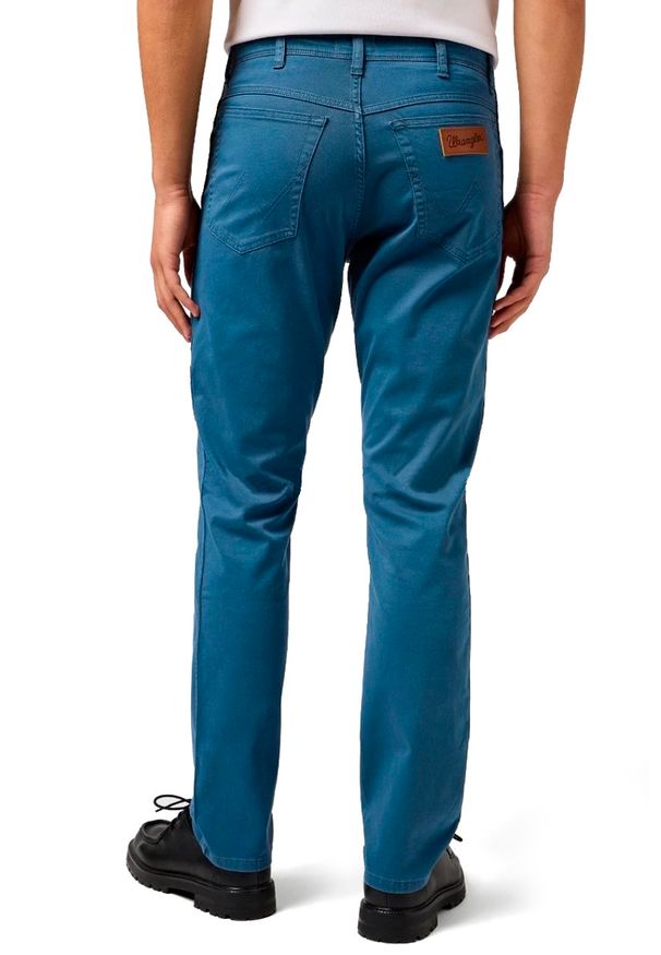 Wrangler - MESKIE SPODNIE WRANGLER TEXAS SLIM DARK DUSTY BLUE 112362471