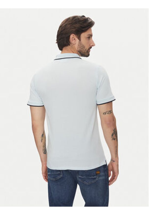 Lindbergh Polo 30-404010 Niebieski Relaxed Fit. Typ kołnierza: polo. Kolor: niebieski. Materiał: bawełna