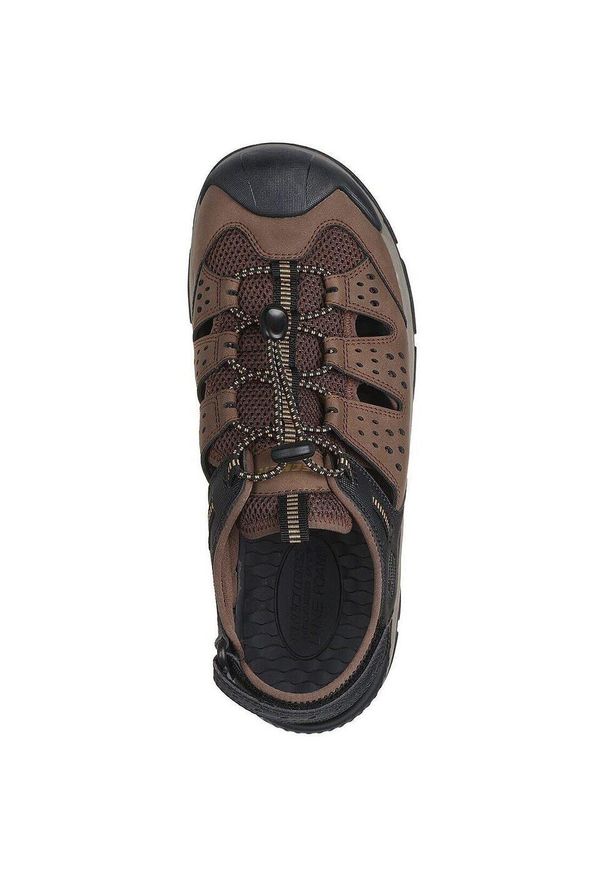 skechers - Buty trekkingowe męskie Skechers Tresmen Menard. Kolor: brązowy. Materiał: guma, materiał, tkanina, syntetyk