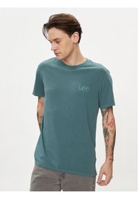 Lee T-Shirt Wobbly 112349081 Zielony Regular Fit. Kolor: zielony. Materiał: bawełna