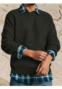Sinsay - Sweter basic - zielony. Kolor: zielony