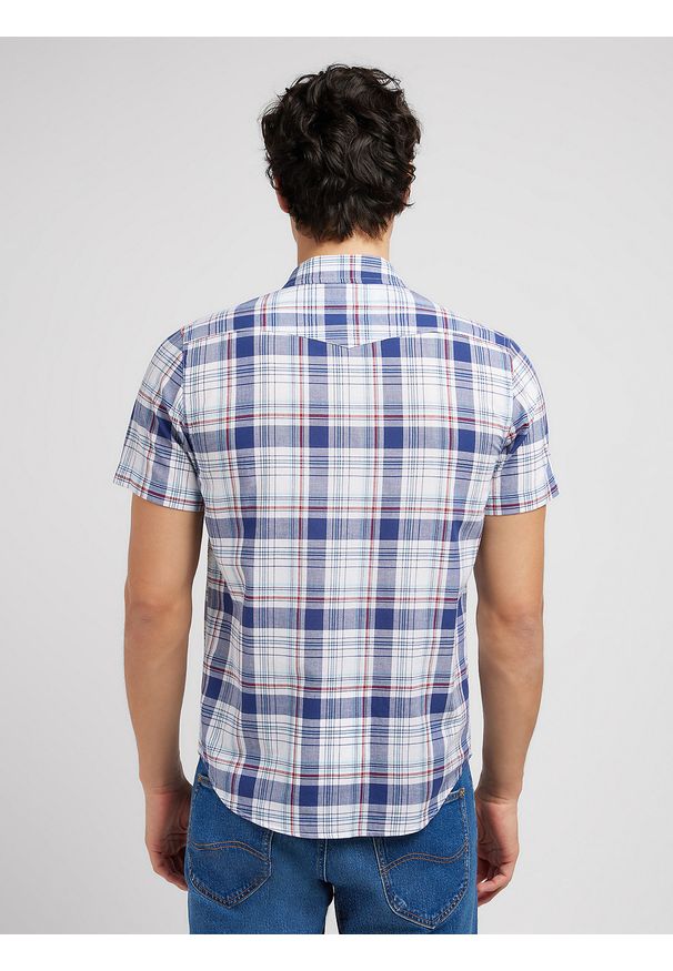 Lee - LEE MĘSKA KOSZULA LEE SS WESTERN SHIRT MEDIEVAL BLUE 112349936