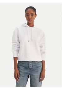 Calvin Klein Jeans Bluza Ls Monogram Terry Po LV047C224G Biały Regular Fit. Kolor: biały. Materiał: bawełna #1