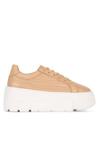 Badura Sneakersy CASI-01W1-004 Beżowy. Kolor: beżowy. Materiał: skóra #1