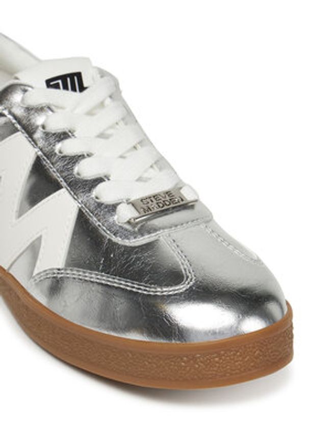 Steve Madden Sneakersy Degree SM11003179 Srebrny. Kolor: srebrny. Materiał: skóra