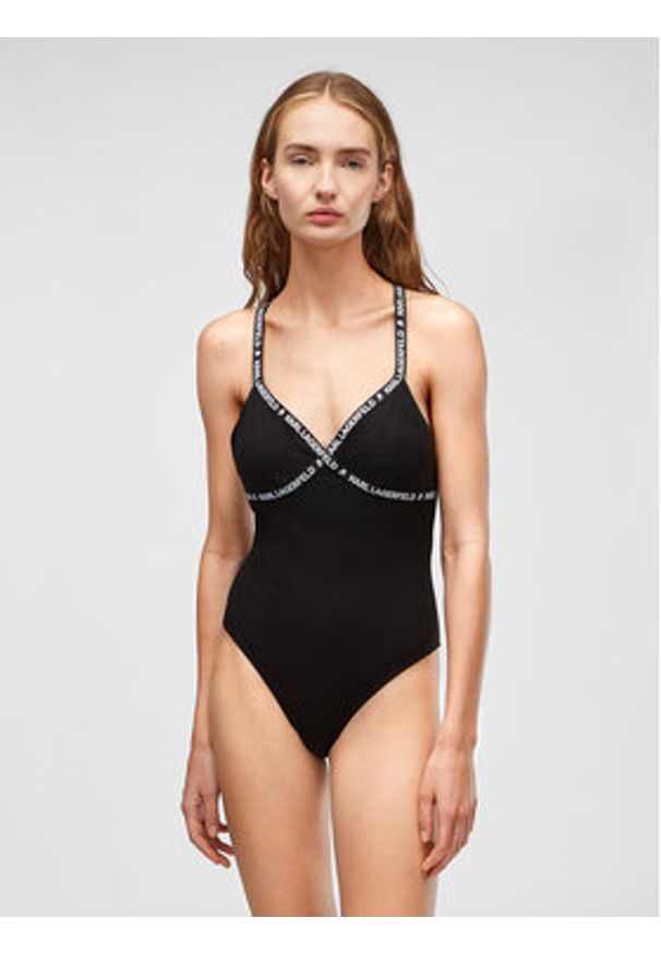 Karl Lagerfeld - KARL LAGERFELD Body 225W2116 Czarny. Kolor: czarny. Materiał: lyocell