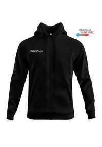 Givova - Sportowa Bluza Polarfleece 500L na Przygody na Świeżym Powietrzu. Kolor: czarny. Materiał: poliester. Sport: piłka nożna #1
