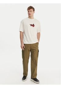 Hugo - HUGO T-Shirt Domans 50564642 Écru Oversize. Materiał: bawełna #4