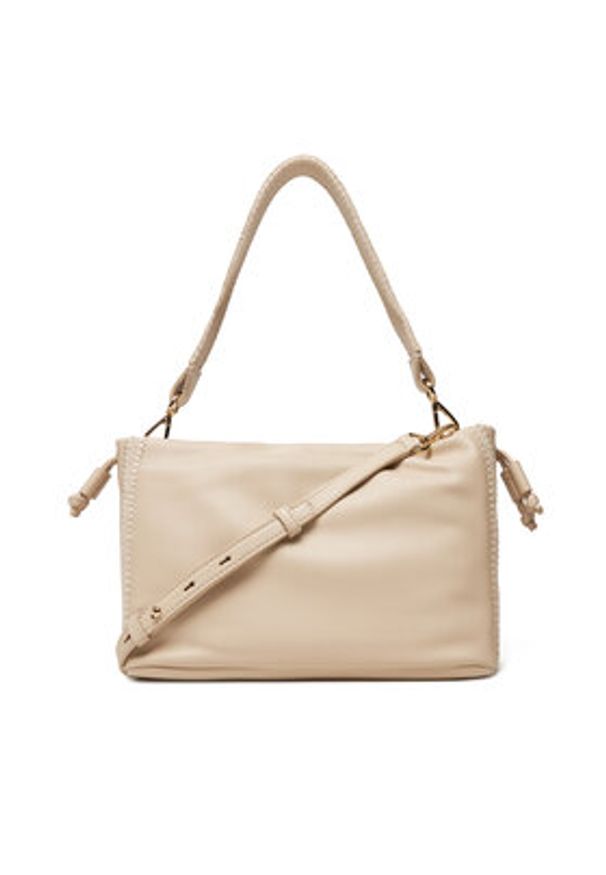 TOMMY HILFIGER - Tommy Hilfiger Torebka Th Soft Summer Mini Bucket AW0AW17541 Beżowy. Kolor: beżowy. Materiał: skórzane