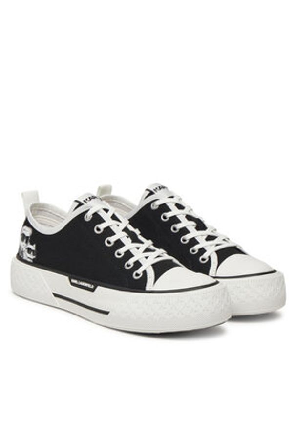 Karl Lagerfeld - KARL LAGERFELD Trampki KL60614T Czarny. Kolor: czarny. Materiał: materiał