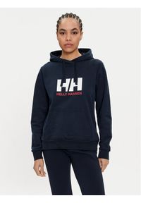 Helly Hansen Bluza Logo 2.0 34460 Granatowy Regular Fit. Kolor: niebieski. Materiał: bawełna