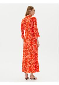 YAS Sukienka koszulowa Savanna 26022663 Pomarańczowy Loose Fit. Kolor: pomarańczowy. Materiał: wiskoza. Typ sukienki: koszulowe #6
