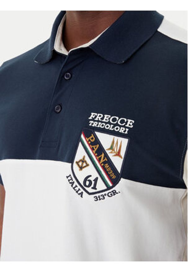 Aeronautica Militare Polo 261PO1915UP00191 Biały Regular Fit. Typ kołnierza: polo. Kolor: biały. Materiał: bawełna