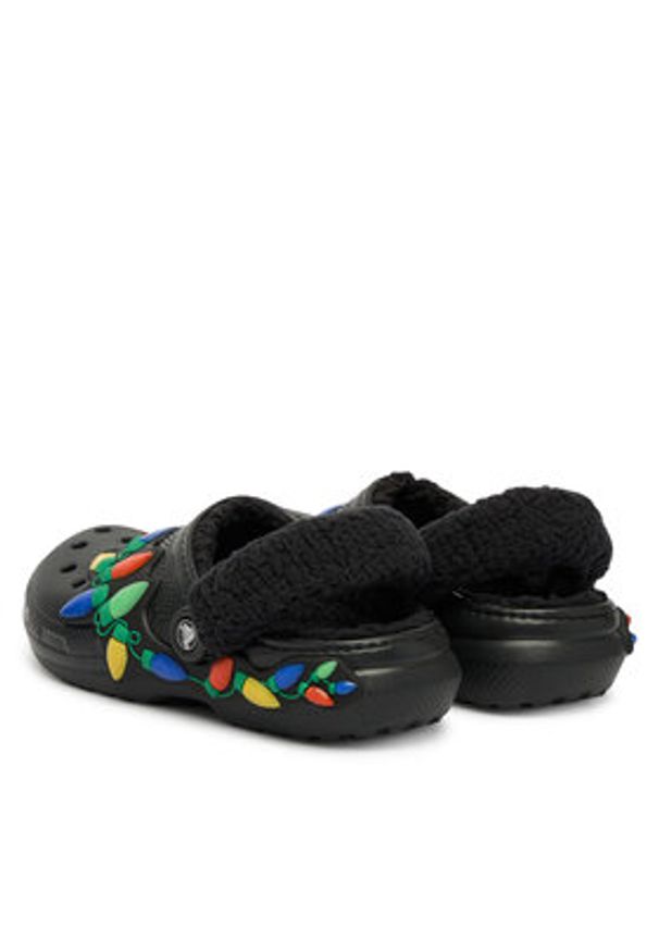 Crocs Klapki Classic Lined Holiday Lights Clog 212054 Czarny. Kolor: czarny