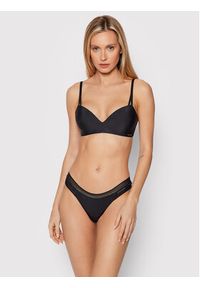 Calvin Klein Underwear Biustonosz bezfiszbinowy Seductive Comfort 000QF6017E Czarny. Kolor: czarny. Materiał: syntetyk