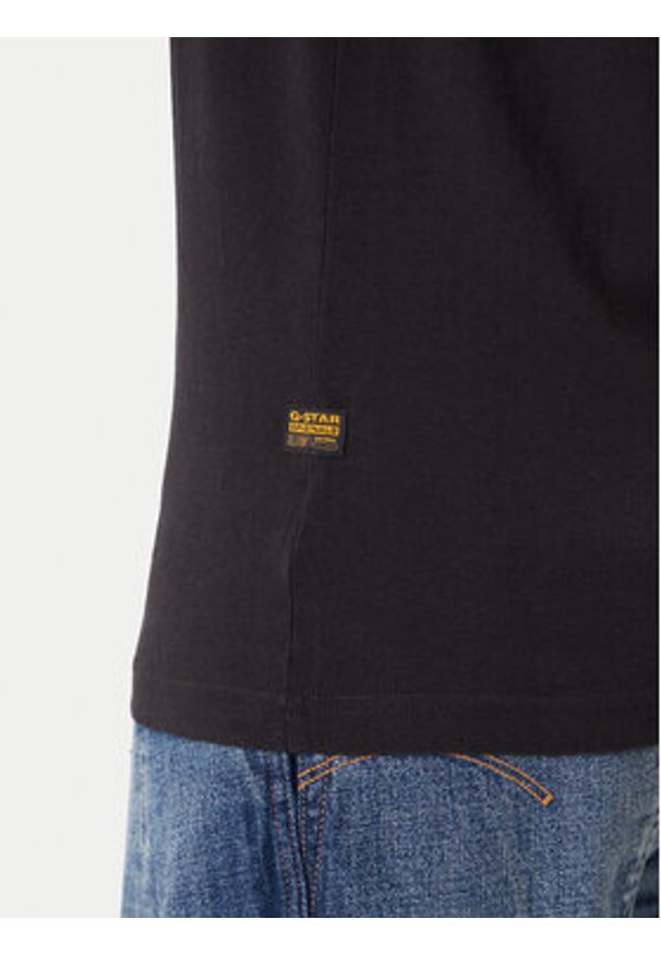 G-Star RAW - G-Star Raw T-Shirt Spray Logo D26833-D101 Czarny Regular Fit. Kolor: czarny. Materiał: bawełna