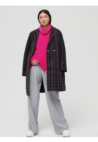 Sinsay - Płaszcz z wełną - wielobarwny. Materiał: wełna. Styl: klasyczny, elegancki