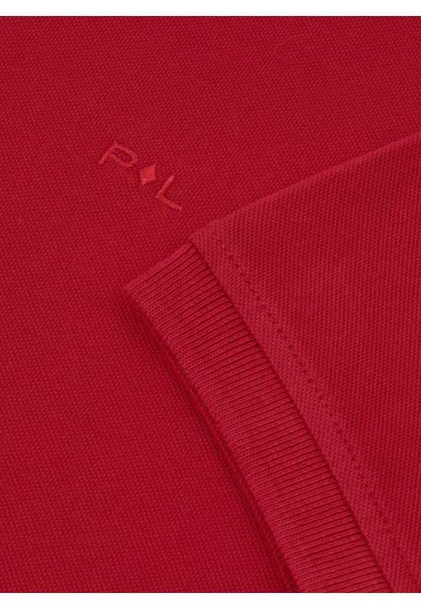 Pako Lorente - PAKO LORENTE – Gładki t-shirt polo w czerwonym kolorze. Okazja: na co dzień. Typ kołnierza: polo. Kolor: szary, czarny, czerwony, różowy, oliwkowy. Materiał: bawełna. Wzór: gładki. Styl: casual
